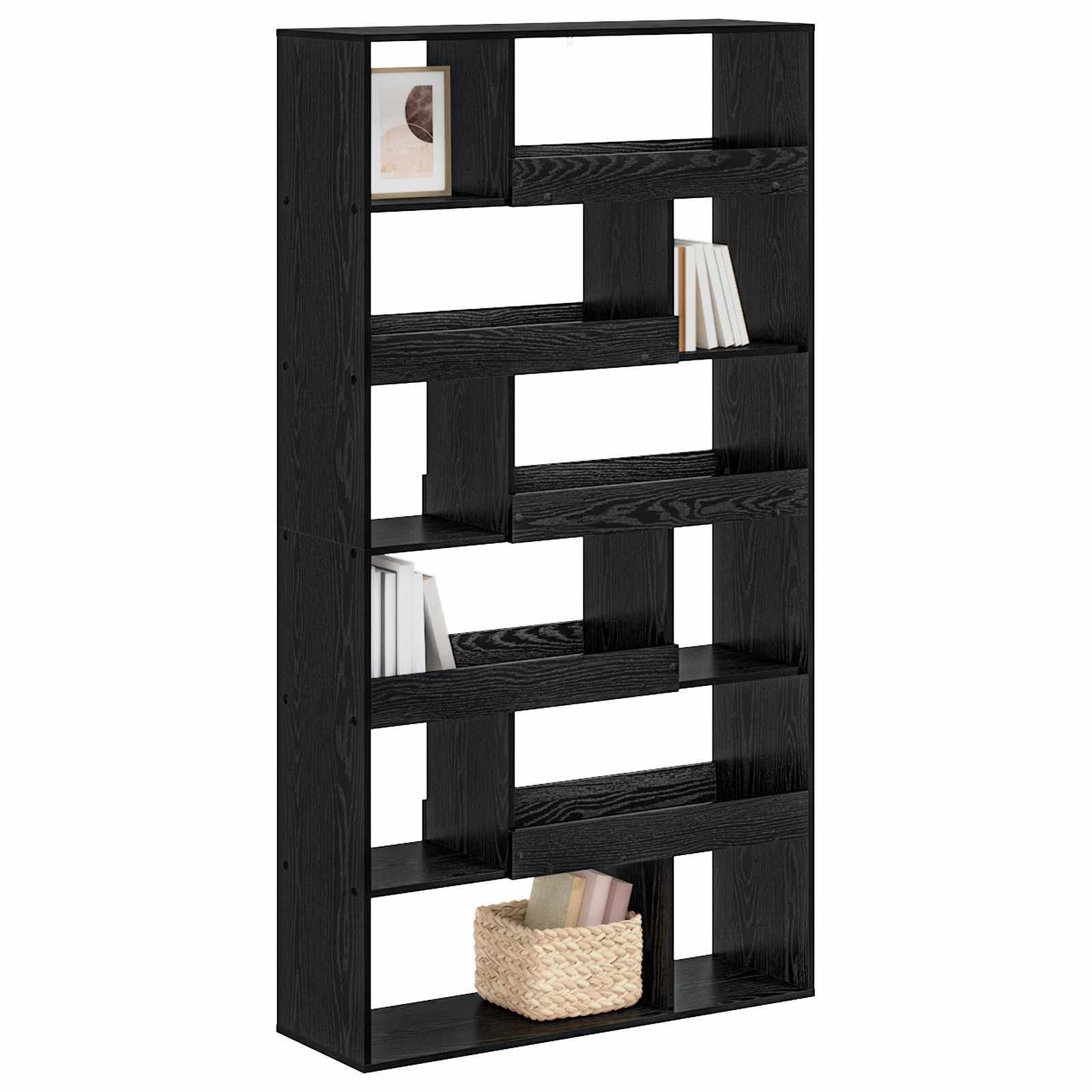 vidaXL Book Shelf 100 x 33 x 156.5 cm Engineered Wood Black oak - 57393