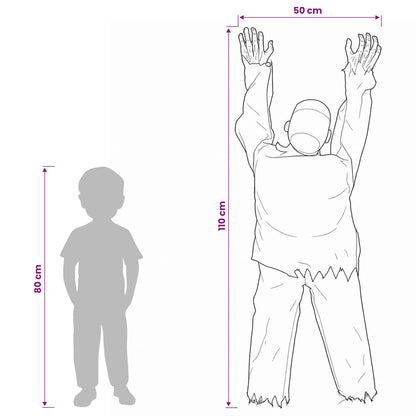 vidaXL Halloween Crawling Zombie SPOOKA Green 110 x 50 x 21 cm - Gre
