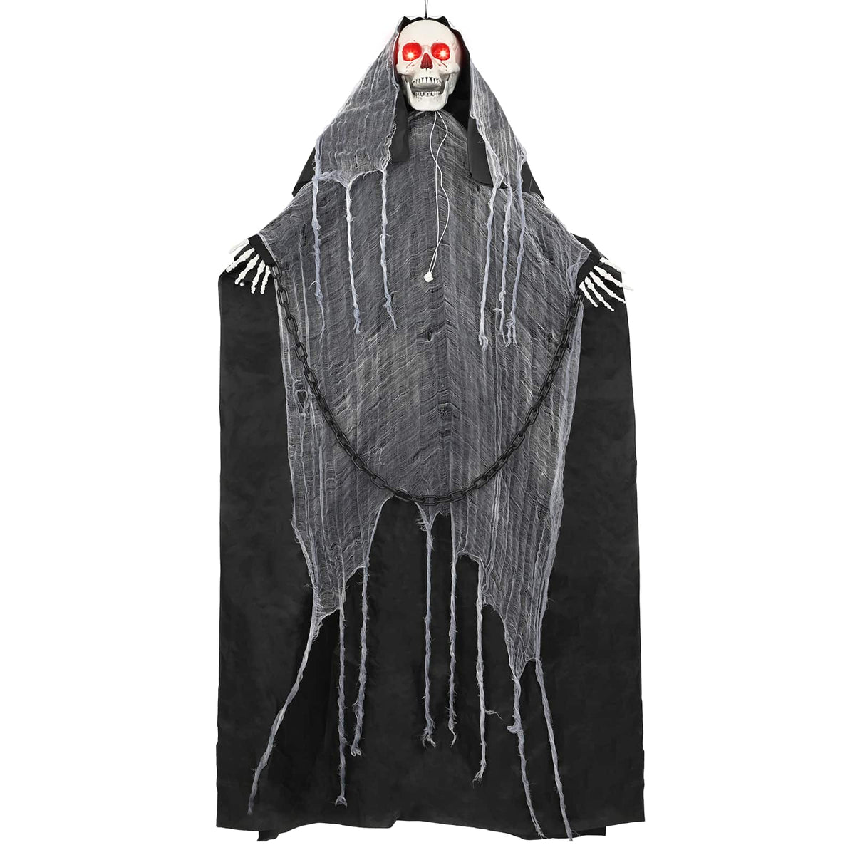vidaXL Halloween Hanging Grim Reaper SPOOKA Black 112 x 164 cm - 69077