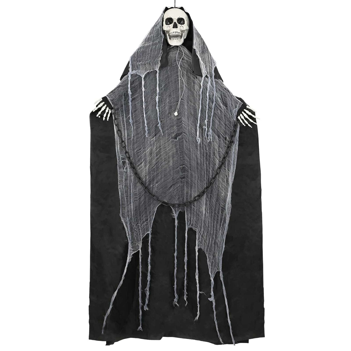 vidaXL Halloween Hanging Grim Reaper SPOOKA Black 112 x 164 cm - 69077