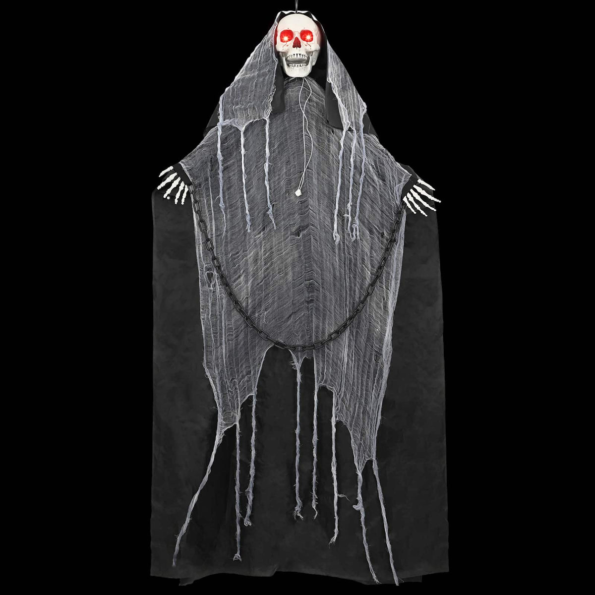 vidaXL Halloween Hanging Grim Reaper SPOOKA Black 112 x 164 cm - 69077