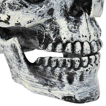 vidaXL Halloween Skull SPOOKA 2 pcs White 12 x 15 x 17.5 cm Plastic