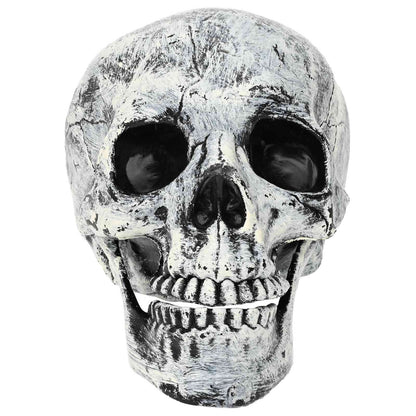 vidaXL Halloween Skull SPOOKA 2 pcs White 12 x 15 x 17.5 cm Plastic