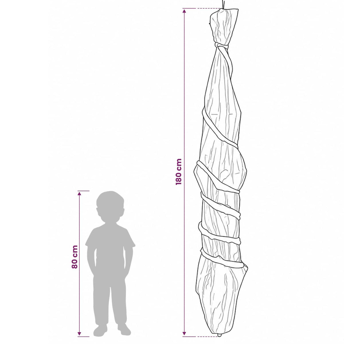 vidaXL Hanging Cocoon Corpse SPOOKA Green 180 cm Foam and Fabric - Gre