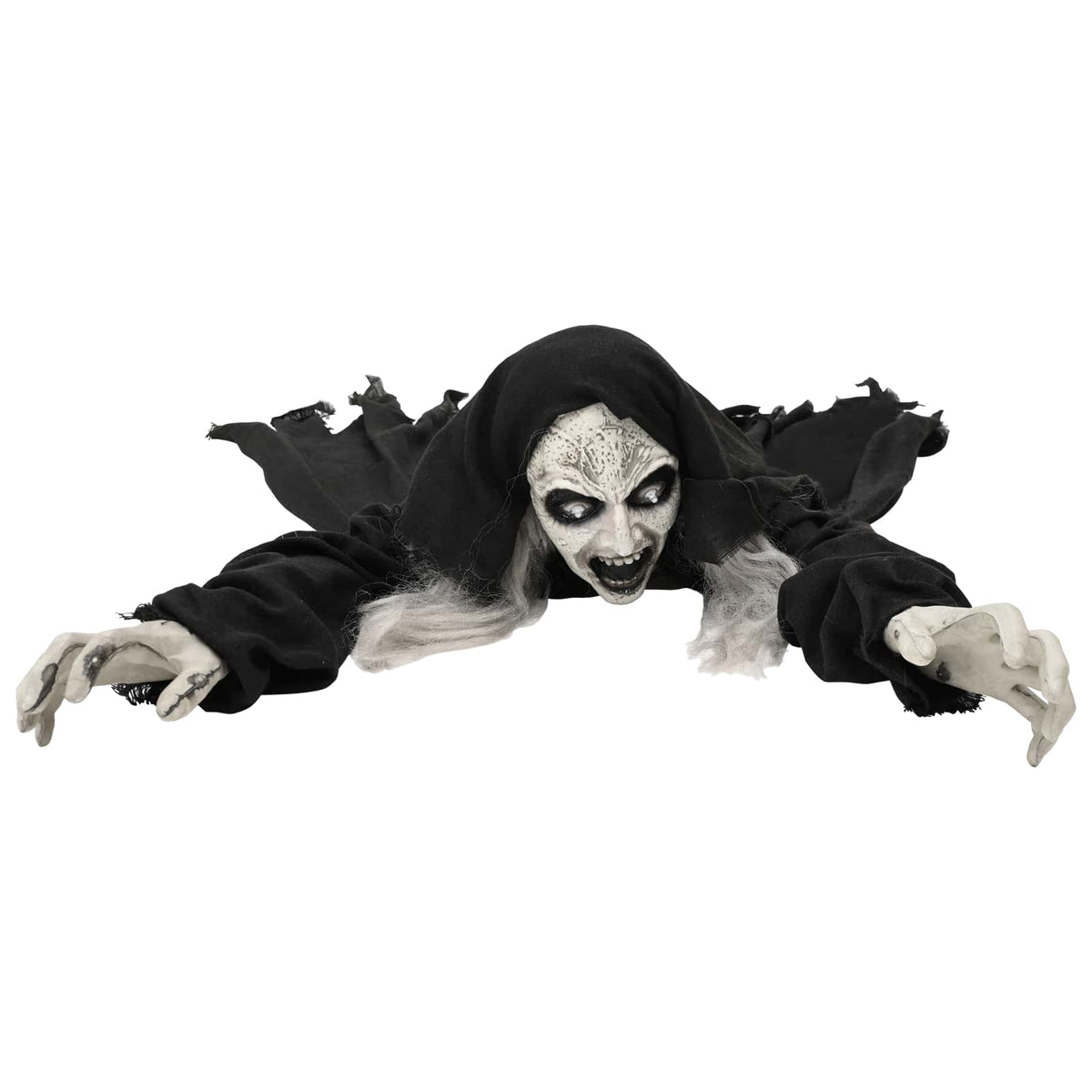 vidaXL Halloween Crawling Zombie SPOOKA Black 41 x 130 x 24 cm