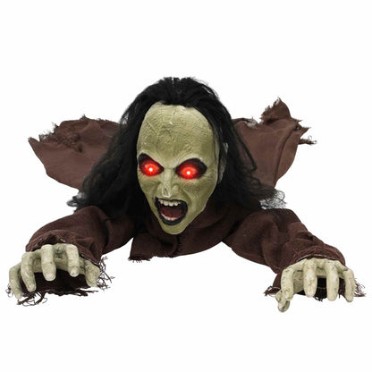 vidaXL Halloween Decoration Zombie SPOOKA Brown 51 x 130 x 24 cm