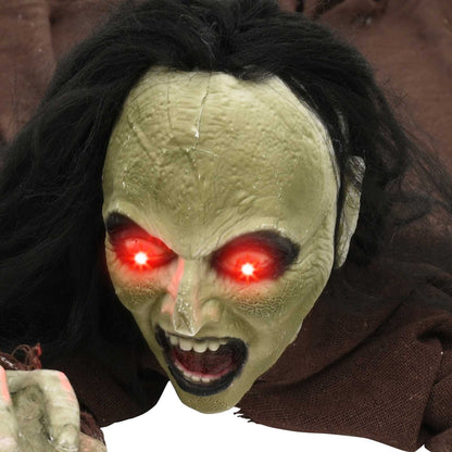 vidaXL Halloween Crawling Zombie SPOOKA Brown 51 x 130 x 24 cm