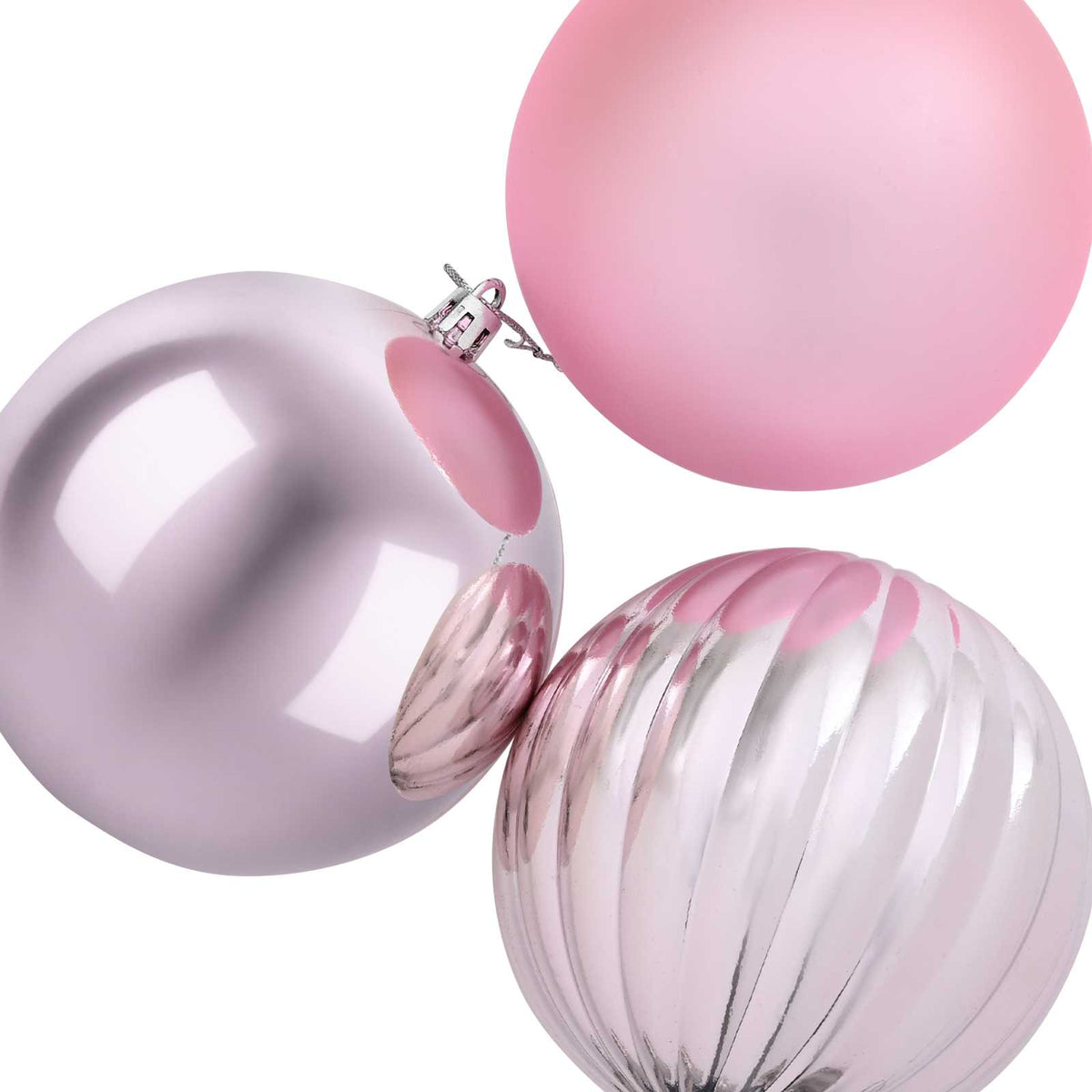 vidaXL Christmas Ball Set XL 9 pcs Pink Dia. 15 cm Plastic