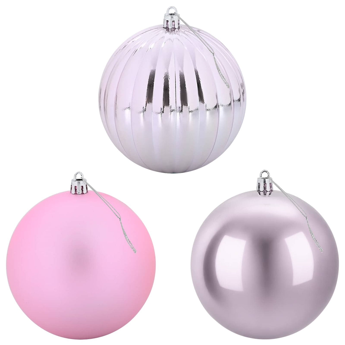 vidaXL Christmas Ball Set XL 9 pcs Pink Dia. 15 cm Plastic