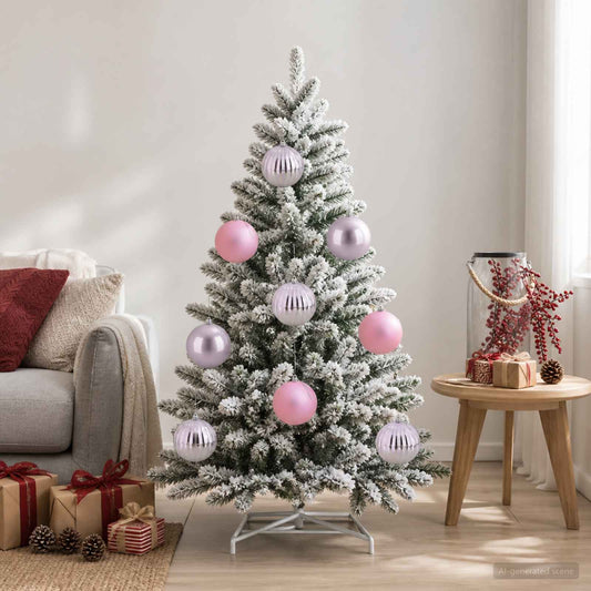 vidaXL Christmas Ball Set XXL 3 pcs Pink Dia. 25 cm Plastic
