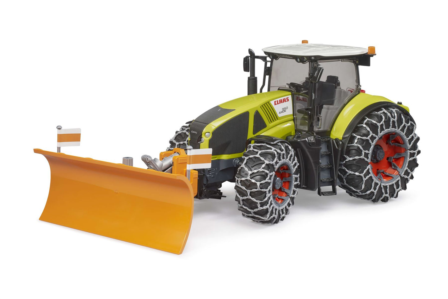 Claas Axion 950 with snow chains and plow blade - 17208