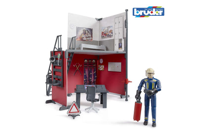 bworld Fire station with fireman
