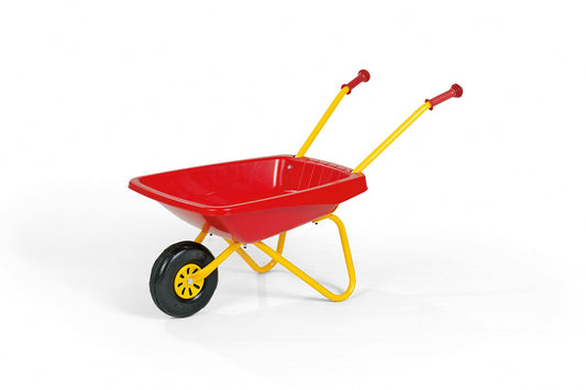 Metal & Plastic Wheel Barrow Red & Yellow