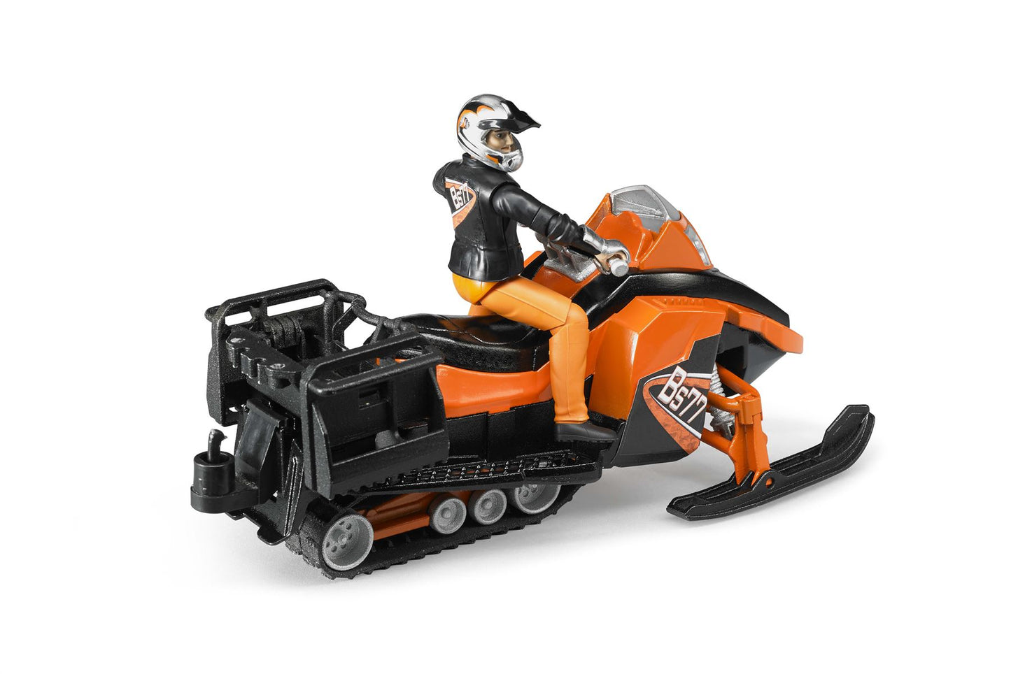 Snowmobil with driver and accessories