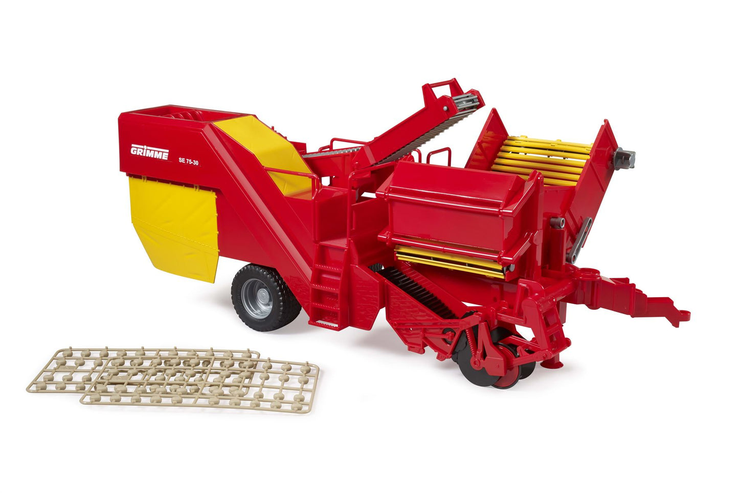 Grimme SE 75-30 potato digger with potatoes-imitations