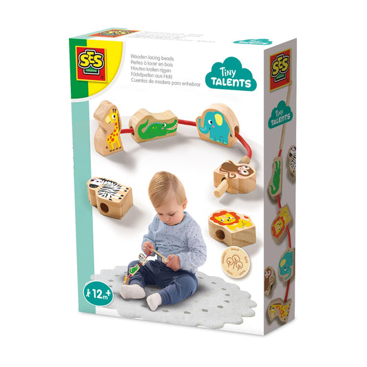 Wooden lacing beads - Animals