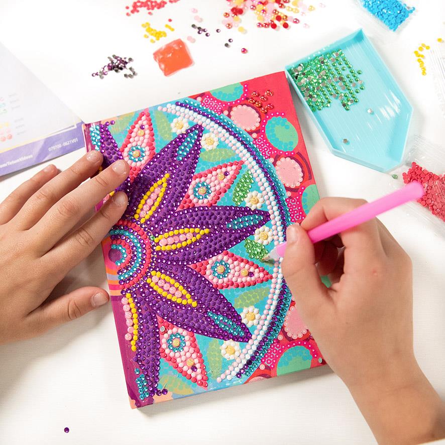 Totum Diamond Paint Notebook Flower Madala Pink