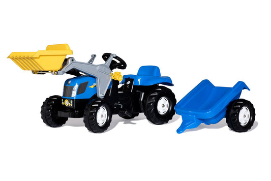 New Holland TVT 190 Tractor with Frontloader & Trailer