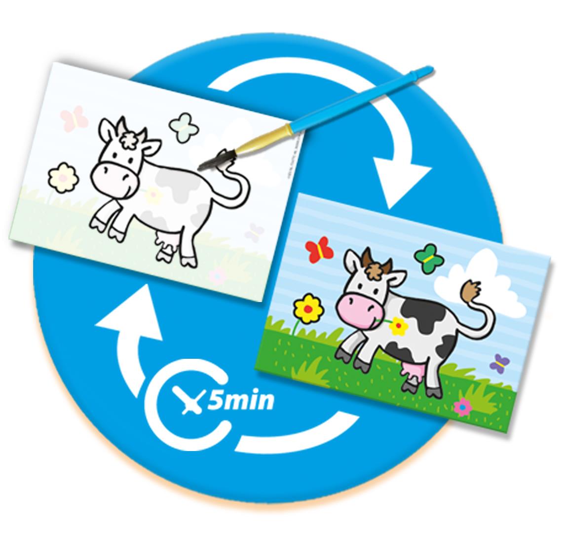 Colouring with water - Farm animals