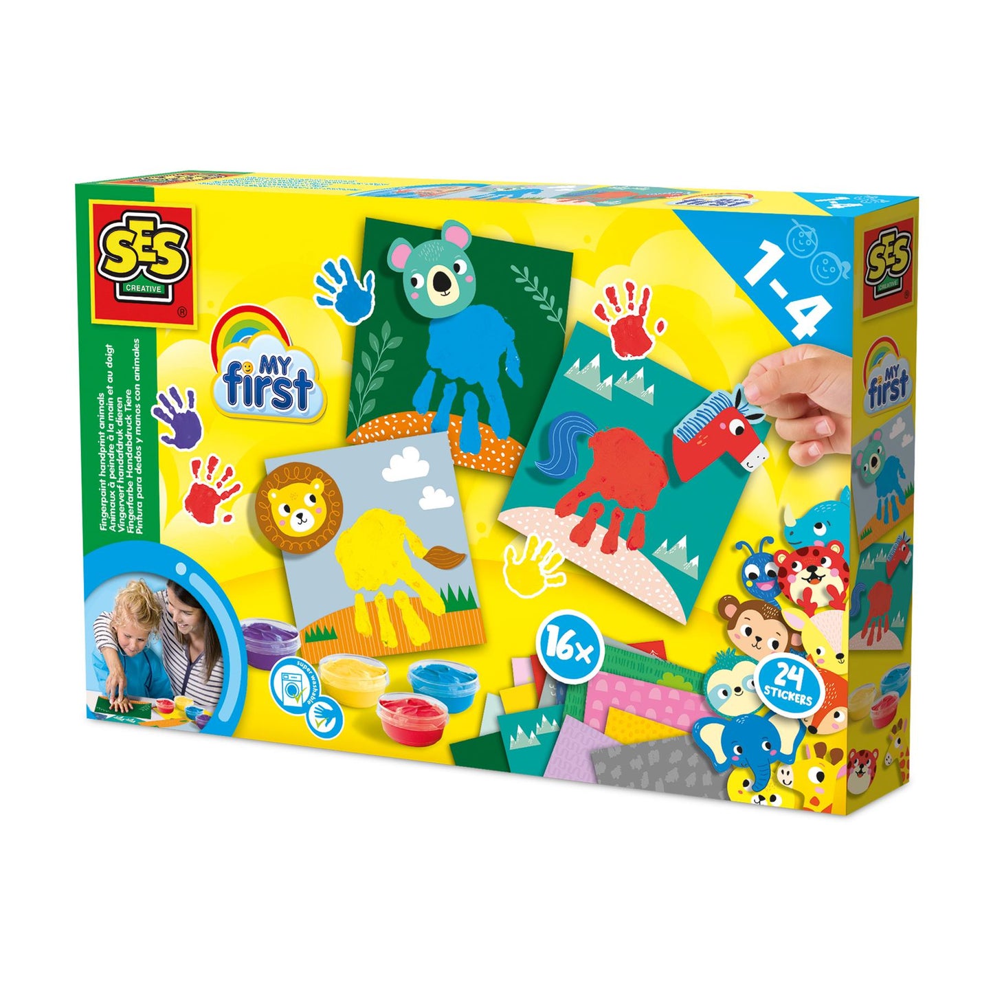 My first - Fingerpaint handprint animals