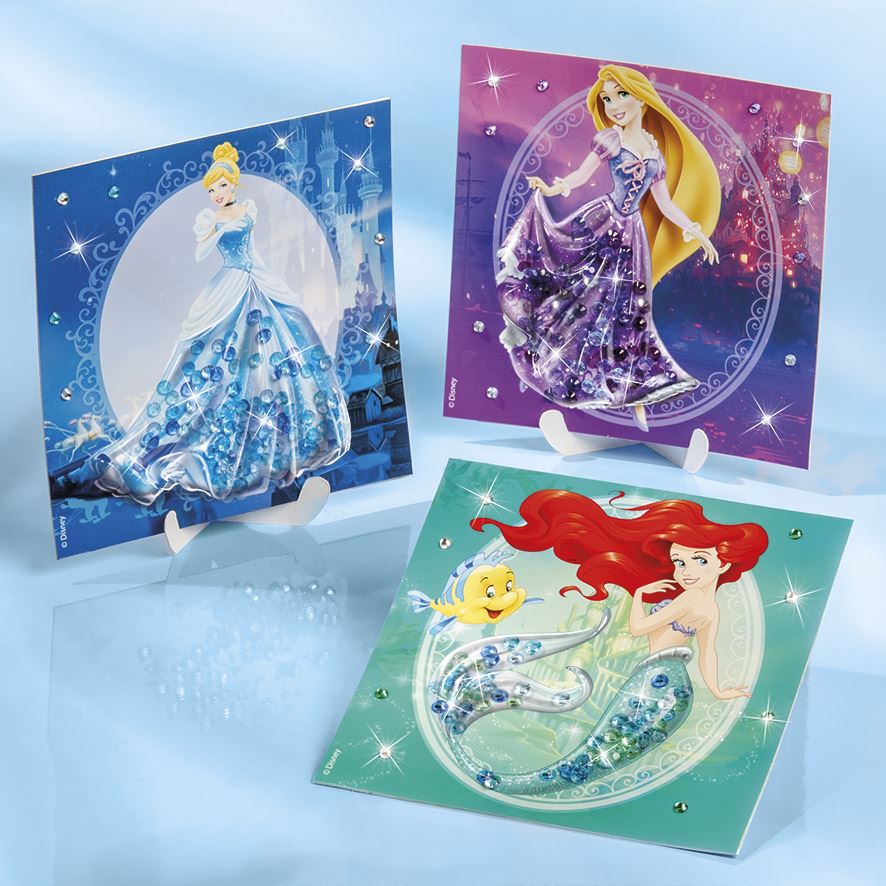 DISNEY PRINCESS GLITTER SHAKER CARDS - 17439