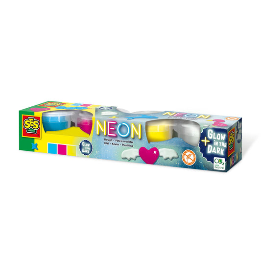 Dough - Neon and Glow in the dark dough 4x90gr