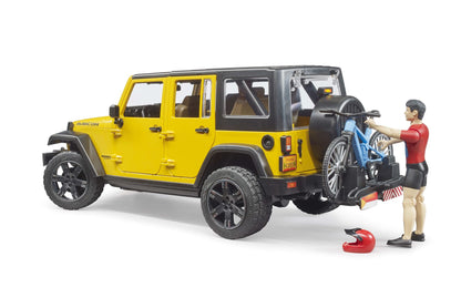 JeepWrangler RubiconUnlimited, 1 mountain bike and cyclist