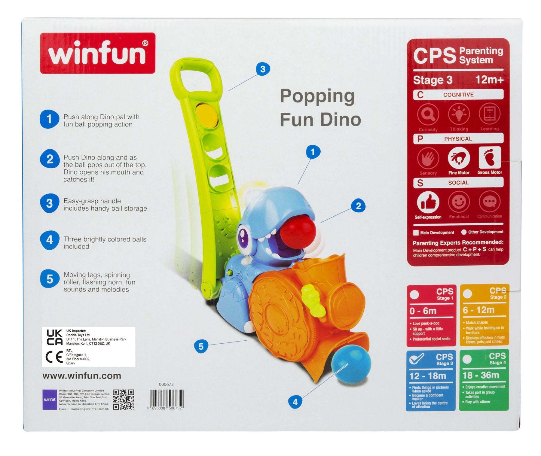 Popping Fun Dino - In mailer Box