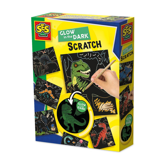 Glow in the dark scratch - Dinosaurs