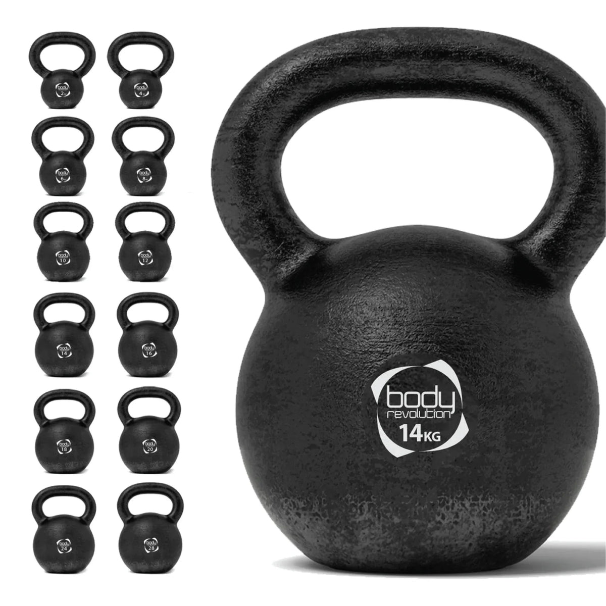 Body Revolution 14 kg Cast Iron Kettlebells