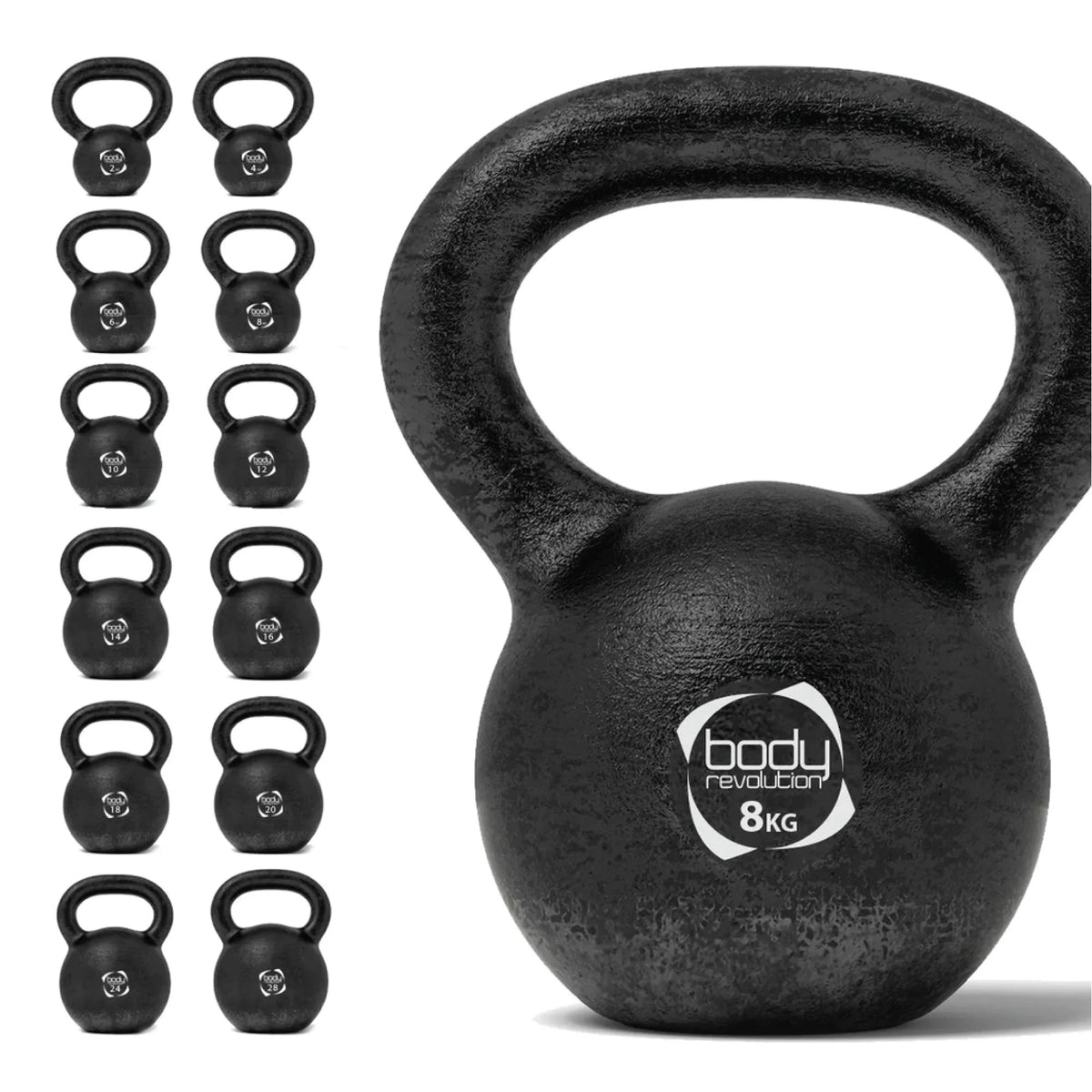 Body Revolution 8 kg Cast Iron Kettlebells