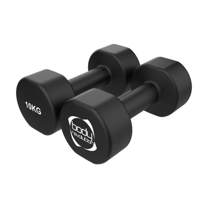 2 x 10KG Neoprene dumbbells