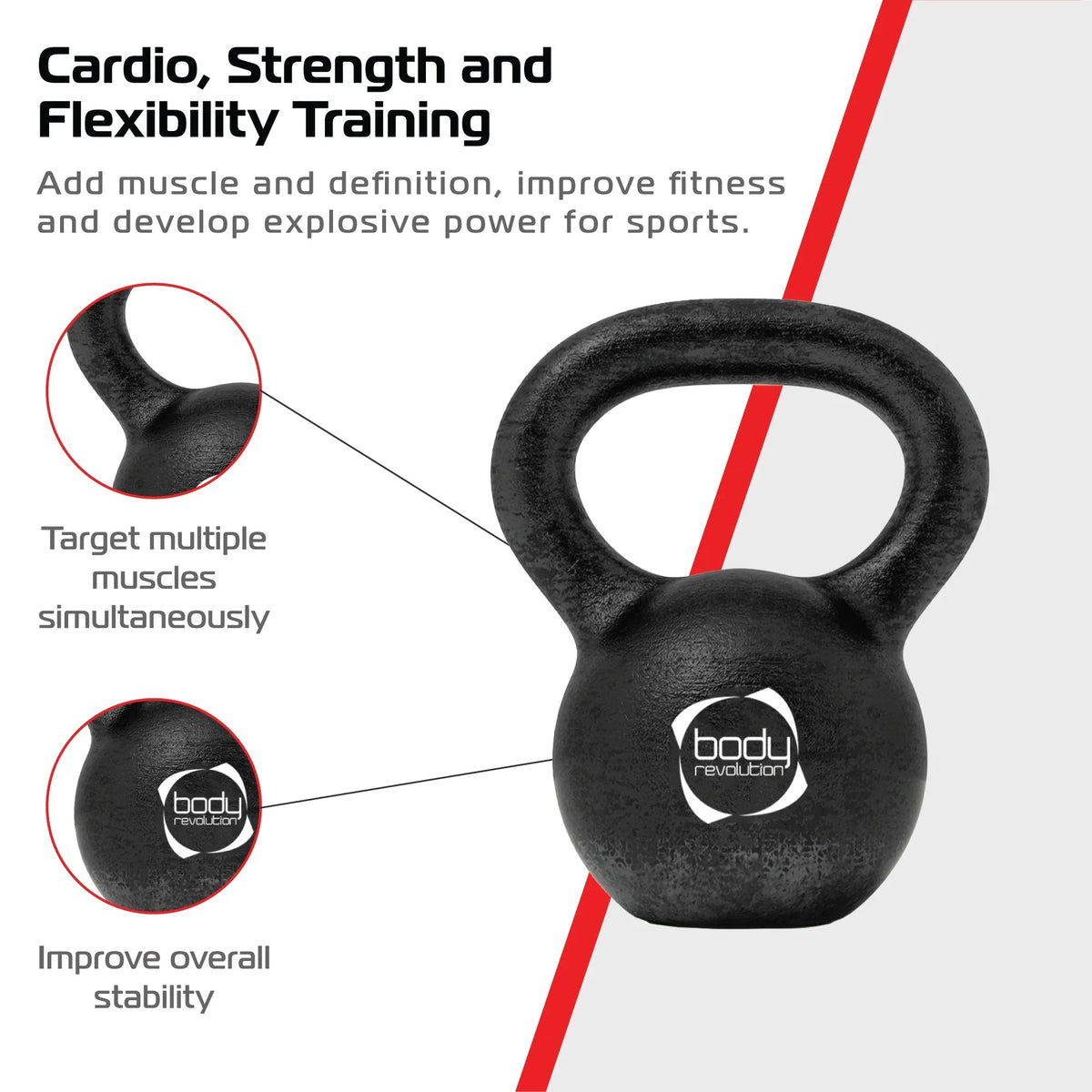 Body Revolution 24 kg Cast Iron Kettlebells