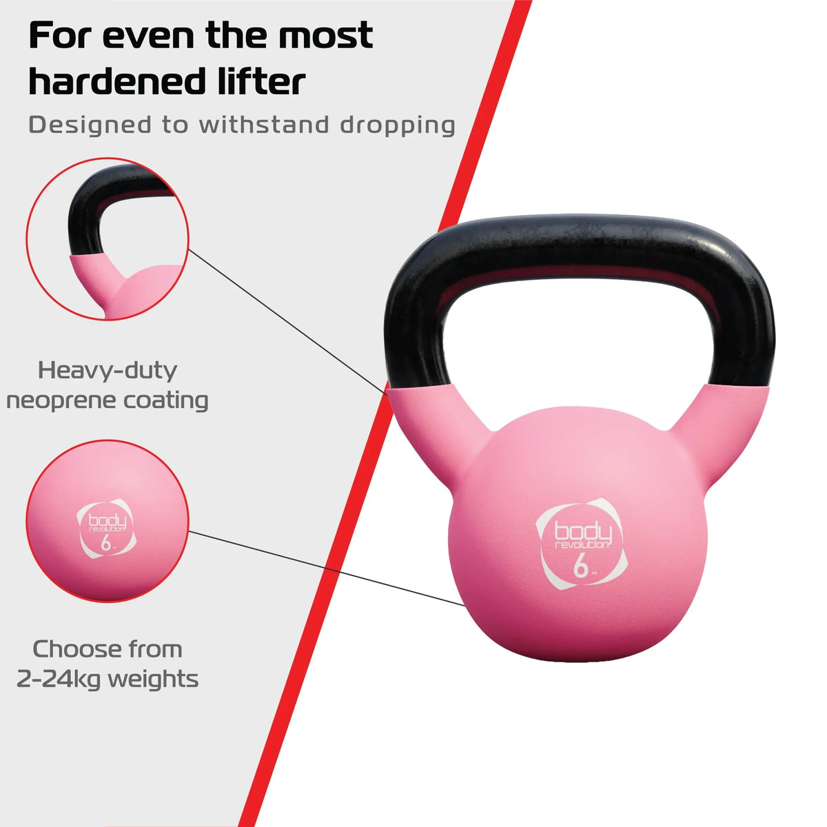 Body Revolution 6kg Neoprene Kettlebells