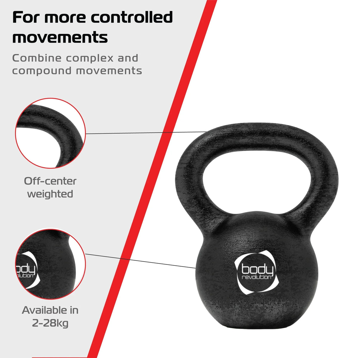 Body Revolution 8 kg Cast Iron Kettlebells