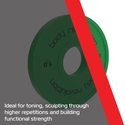 2 x 1kg Fractional Bumper Plates