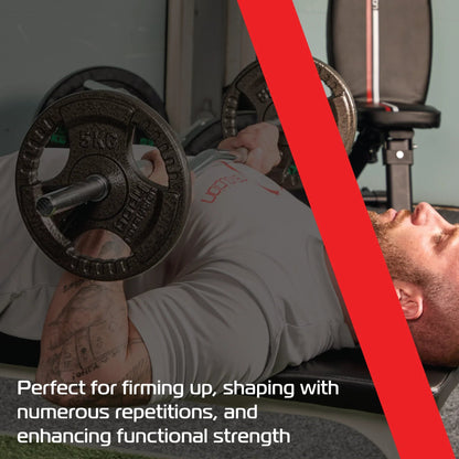 2x 2.5kg Cast Iron Weight Plates - 1" Standard Tri Grip