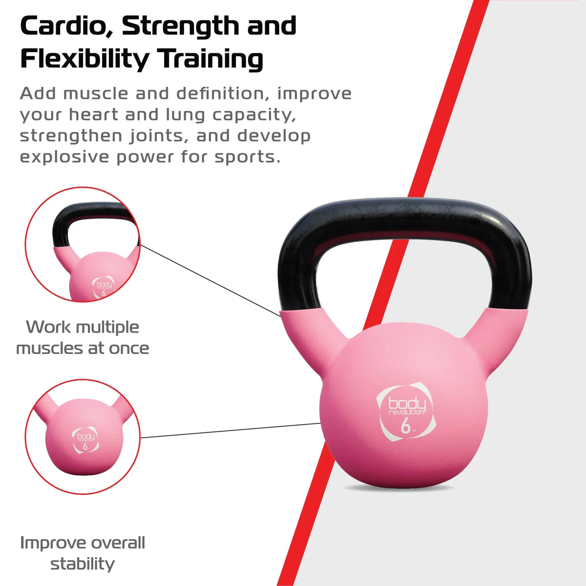 Body Revolution Neoprene Kettlebells 18kg Bundle