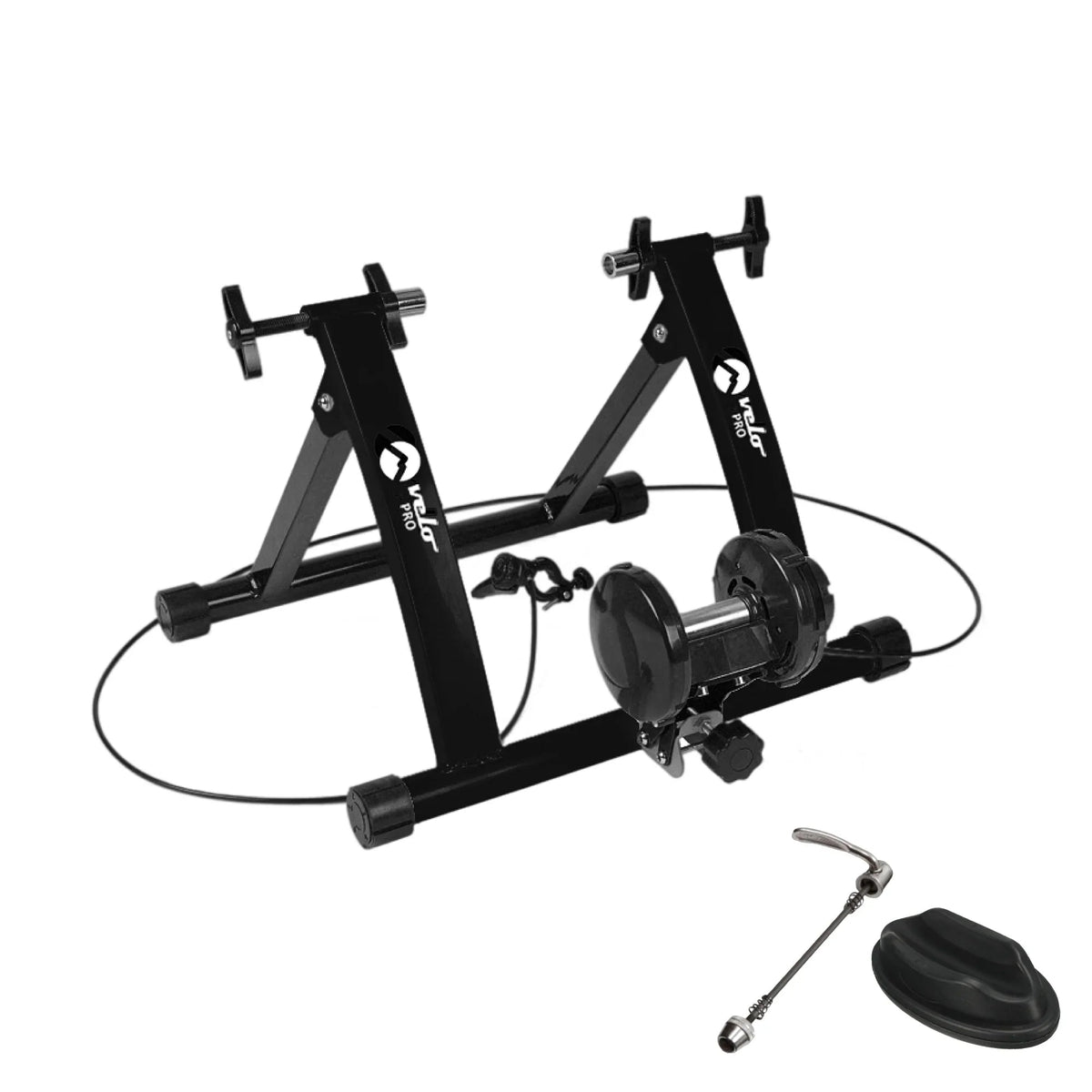 Black Velo Pro Fluid Turbo Trainer with Mat