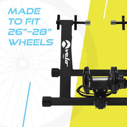 Velo Pro White Magnetic Turbo Trainer with Mat