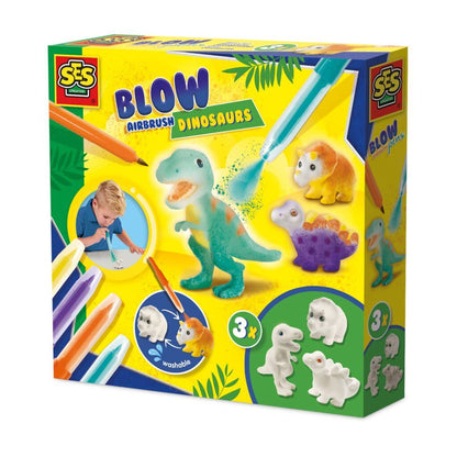 Blow airbrush pens - Dinosaurs 3x
