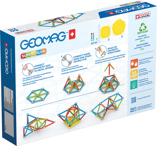 Geomag Magnetic Supercolor - 60 Pieces