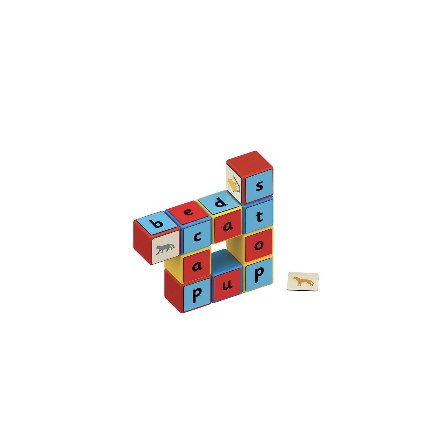 Geomag Magicube Magnetic Shapes Word Builder - 55 Pieces