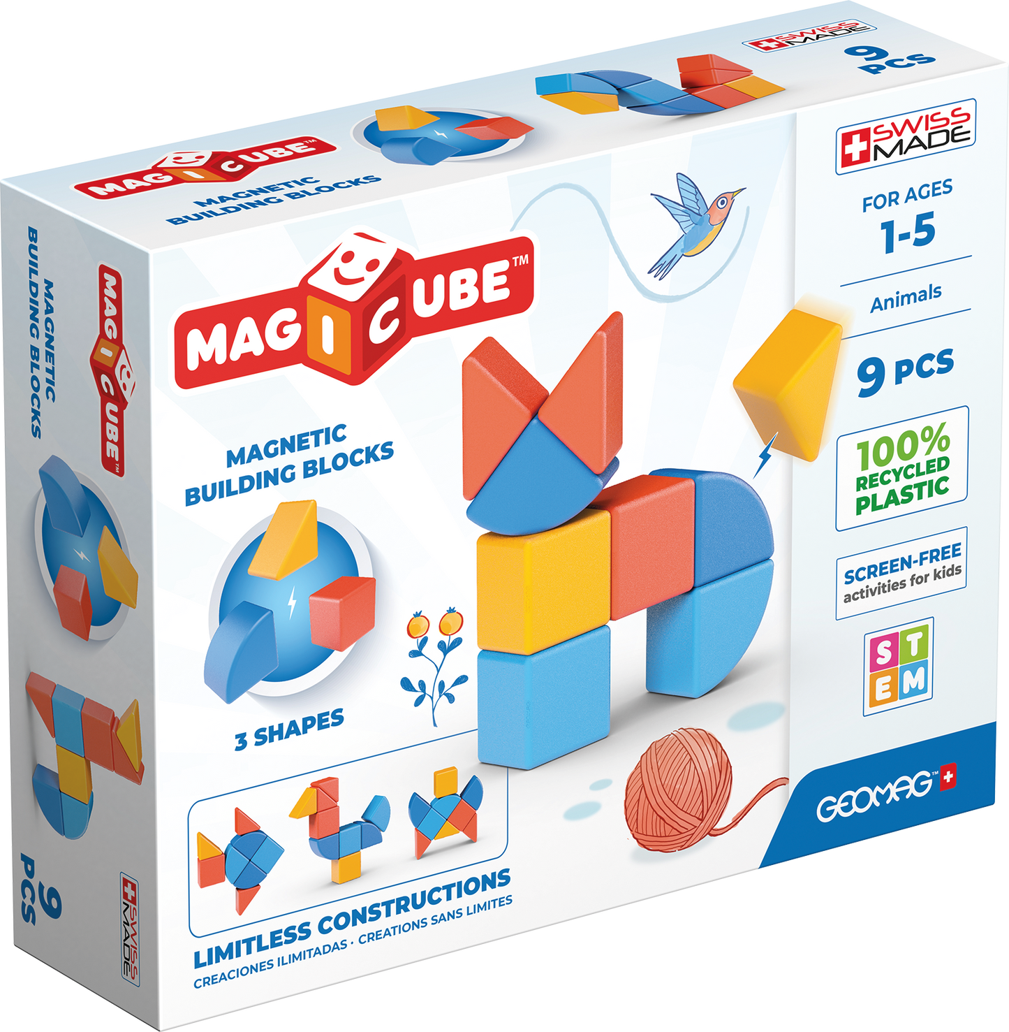 Geomag Magicube Recycled Plastic Magnetic Animals