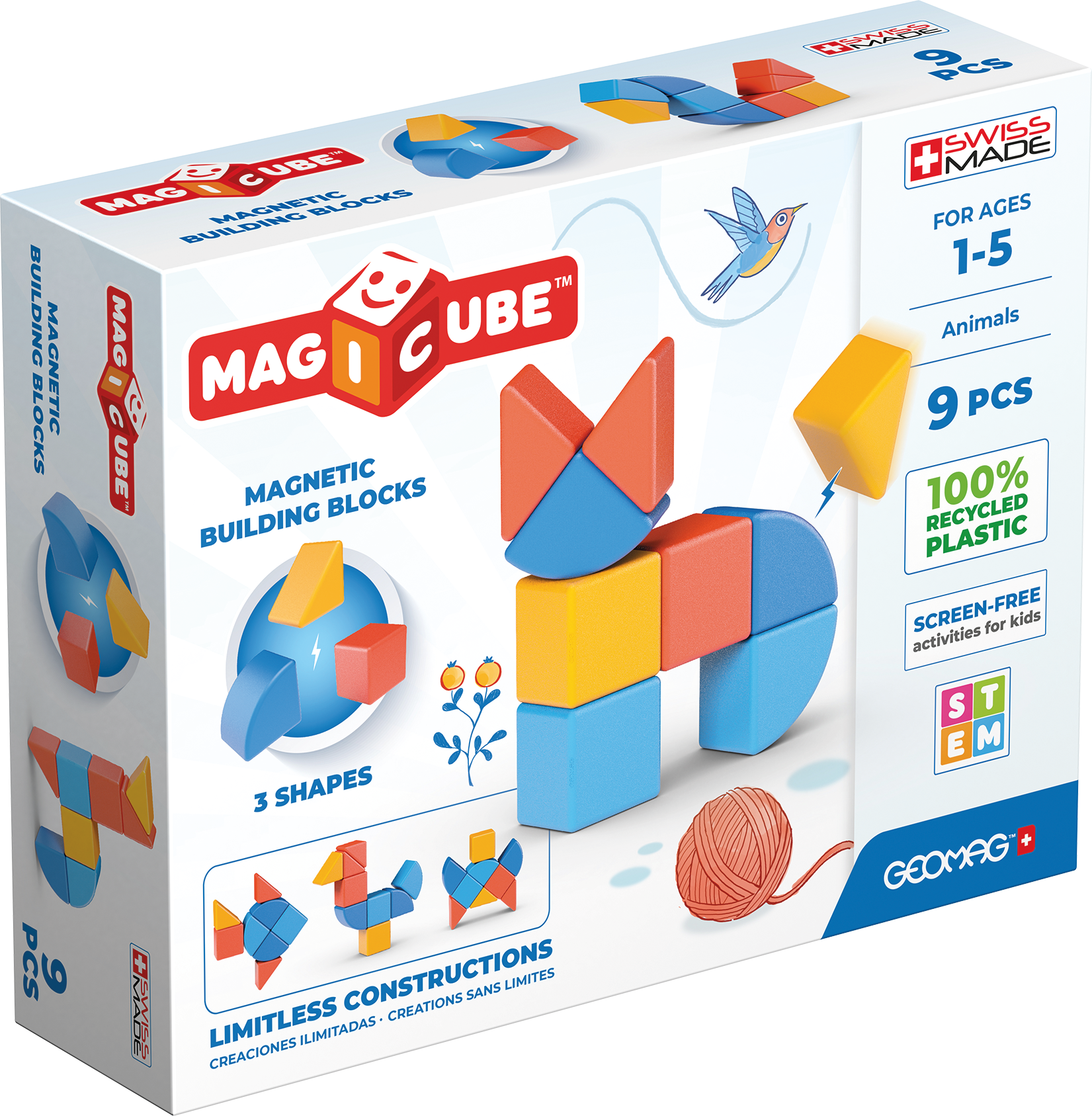 Geomag Magicube Recycled Plastic Magnetic Animals