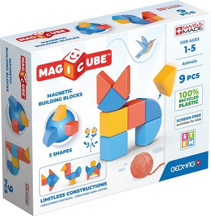 Geomag Magicube Recycled Plastic Magnetic Animals