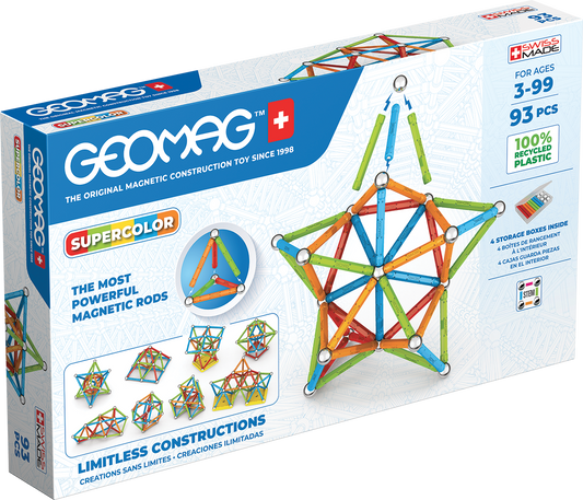 Geomag Magnetic Supercolor - 93 Pieces