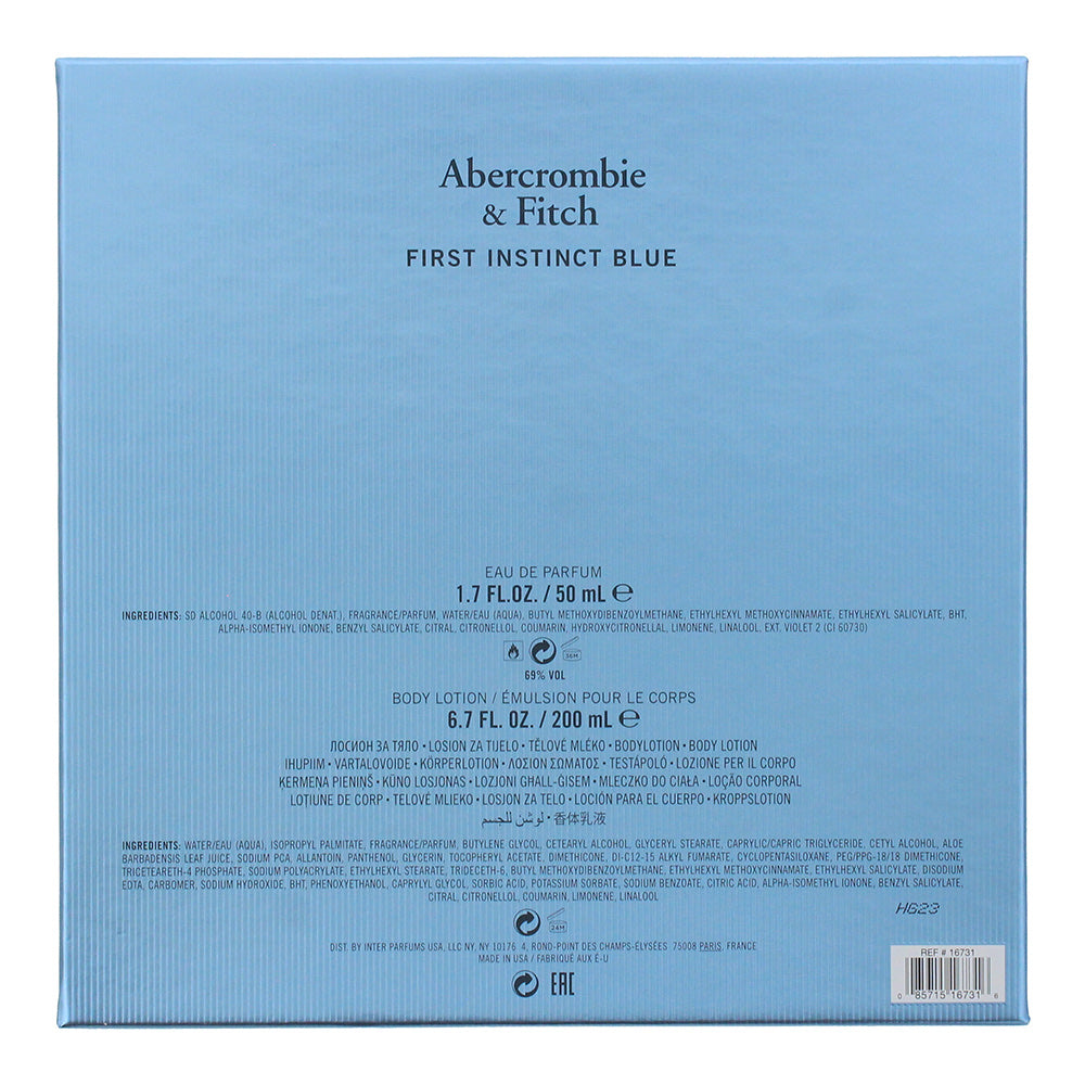 Abercrombie & Fitch First Instinct Blue for Her Gift Set 50ml EDP + 200ml Body Lotion