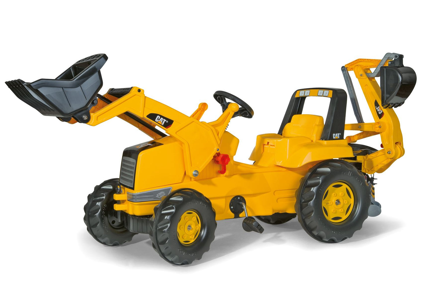CAT Tractor with Frontloader & Rear Excavator