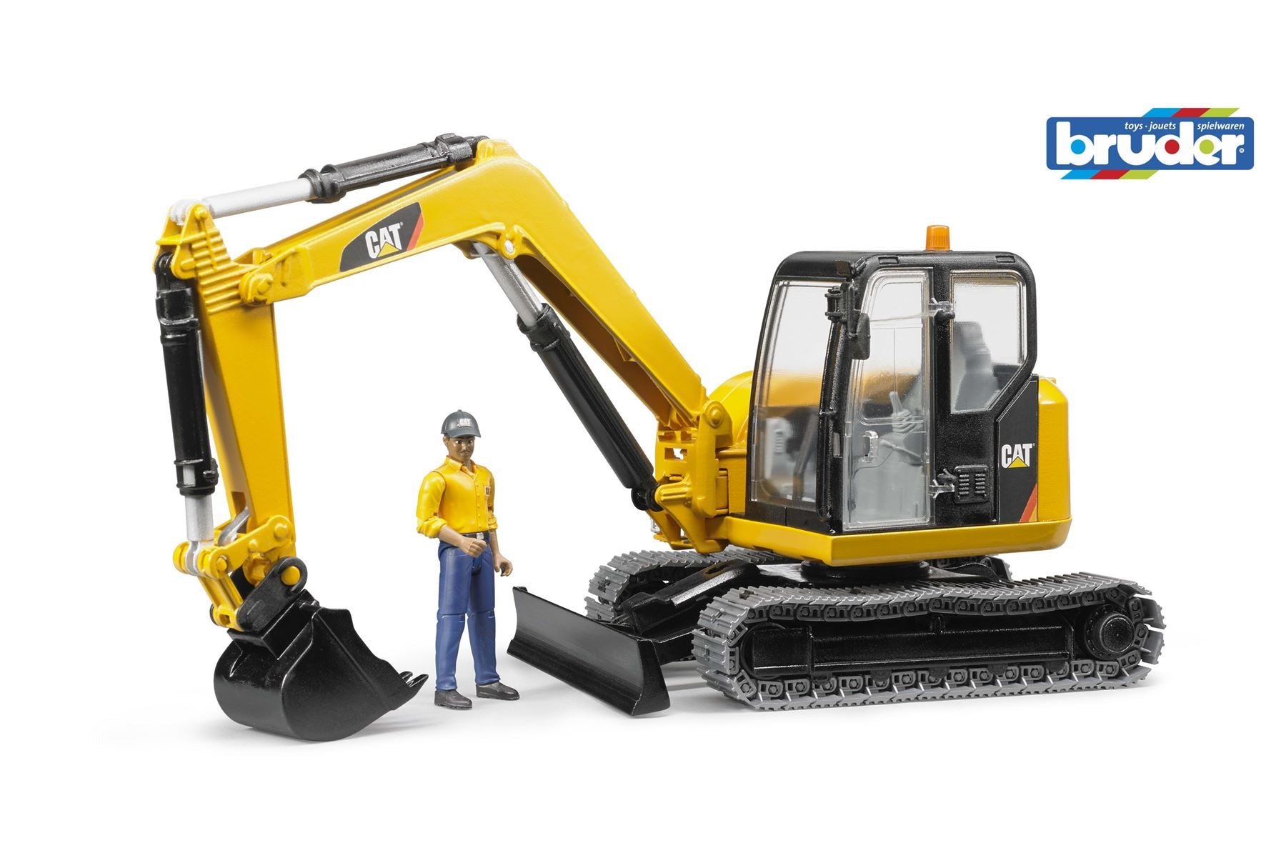 Cat Mini excavator with worker